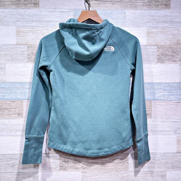 The North Face Eco Ridge Reardon Full Zip Hoodie Jacket Green Pockets Womens XS - Picture 4 of 7